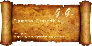Gyurana Gusztáv névjegykártya